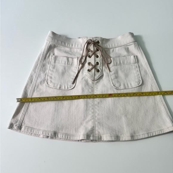 Express Denim Lace-Up Mini Skirt - Picture 7 of 8